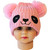 Affordable Light Pink Knit Panda Hat - Warm Toddler Cap
