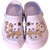 Girls' Luxury Embellished Clog Slippers – Rhinestone Butterfly & Umbrella Charms, Gold Chain, Non-Slip Comfort Platform