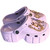 Light Purple Sparkling Stone & Bow Clog – Pastel purple clogs with a premium blend of glitter bows and umbrella charms.