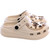 Girls' Luxury Embellished Clog Slippers – Rhinestone Butterfly & Umbrella Charms, Gold Chain, Non-Slip Comfort Platform