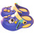 Durable blue EVA garden shoes featuring high-grip soles and fun celestial astronaut accents.
