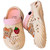 Kids Summer Clog Sandals - Toddler Slip-On Garden Shoes and Beach Slippers with Cute Cartoon Bear & Strawberry Charms | Lightweight Breathable Water Shoes for Girls and Boys