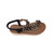 Kids Boho Black Fabric Floral Blossom Cushioned Walk Sandal