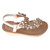 Girls Delicate Bubblegum Pink Fabric Flower Open-Toe Flat Sandal
