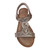 Elegant Chrome T-Strap Rhinestone Summer Wedge Sandal