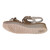 Elegant white gladiator sandals finished with a cozy stretch slingback.