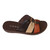Sophisticated Dark Tone Tri-Color Platform Wedge Summer Slippers for Teens