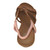 Metallic rose gold sparkling wave strap summer slippers with cushioned insoles