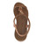 Metallic rose gold glitter t-strap dressy sliders with thick flexible outsoles