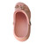 Romantic light pink thick-sole summer mules pre-styled with sophisticated rhinestone jewelry pieces