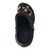 Trend-forward thick-sole black garden mules pre-styled with a premium gold accent chain and crystal bows