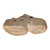 Clean ivory-toned cushion slippers with a rugged non-slip grip and pre-decorated gold jewelry
