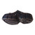 Heavy-duty black platform slippers with breathable ventilation ports and elegant metallic jewelry jibbitz