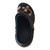 Trend-forward thick-sole black garden mules pre-styled with a premium gold accent chain and crystal bows