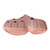 Girly light pink cushion-sole slip-ons with optimal airflow vents and premium gold chain accents