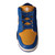 Electric two-tone sneaker displaying a bright mustard yellow base beautifully contrasted by royal blue overlays and matching blue laces.