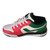 Retro-style athletic sneaker detailed with a white perforated toe box, premium red framing, and a distinctive green "Air Sport" winged heel crest.