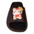 Classic black Hello Kitty slides featuring a cute, contrasting 3D character icon.