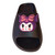 Edgy black Kuromi slides accented by a bold, colorful 3D character charm.