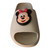 Trendy neutral beige Minnie Mouse slides that match any casual outfit.