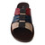 Sophisticated Bright Multicolor Three-Strap Platform Wedge Sandals