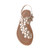 Girls Delicate Bubblegum Pink Fabric Flower Open-Toe Flat Sandal
