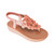 Kids Rhinestone Floral Thong Slippers Pink