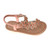 Girls Delicate Bubblegum Pink Fabric Flower Open-Toe Flat Sandal