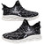 Men Fashion Shoes Graffiti Design Black Gray.