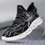 Men Fashion Shoes Graffiti Design Black Gray.