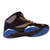 Mid-cut trainer showing Black/Grey/Blue paneling and durable construction.