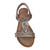 Elegant Chrome T-Strap Rhinestone Summer Wedge Sandal