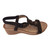 Glitzy Black Open-Toe Crystal Starburst Medallion Sandal