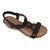Classic Black Elegant T-Strap Jeweled Elastic Slingback Slipper