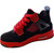 Little Boys' Bold Black & Red Suede Athletic Sneakers