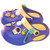 Durable blue EVA garden shoes featuring high-grip soles and fun celestial astronaut accents.