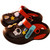 Classic deep black non-slip clogs with cosmic 3D charms, perfect for indoor and outdoor missions.