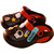 Classic deep black non-slip clogs with cosmic 3D charms, perfect for indoor and outdoor missions.