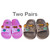 2-Pair Kids Lightweight EVA Slide Sandals Pink & Gray Set