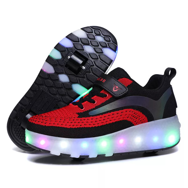 Unisex Roller Skate LED Illuminate Flashing Lights Sneakers.