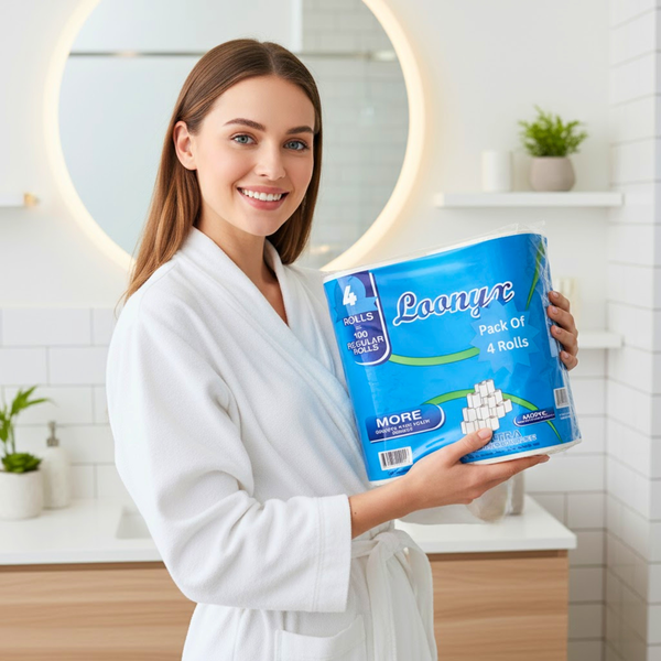 Loonyx Ultra Comfort Care Bulk Toilet Tissue 4 Rolls