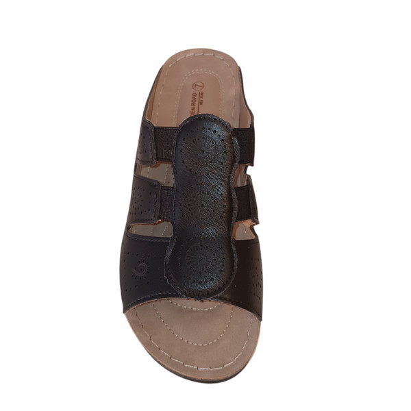 Women's Black Stretch Wedge Slide