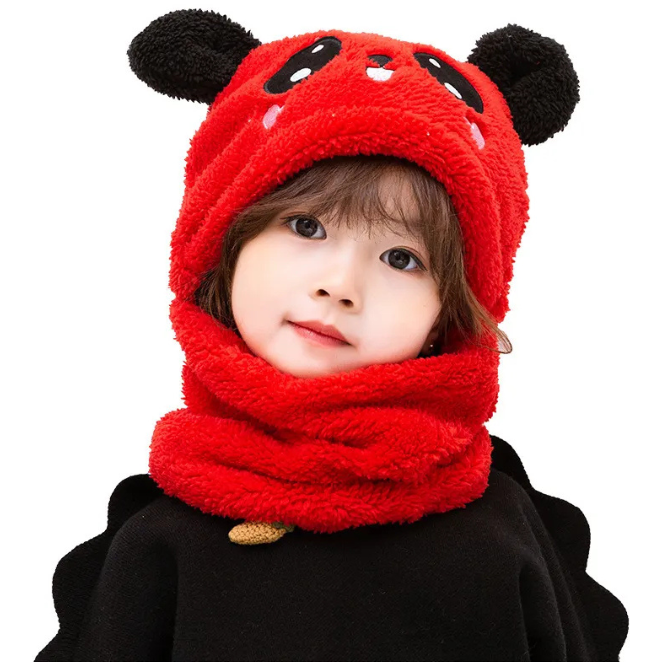 Adorable Panda Winter Hats and Scarf for Toddlers
