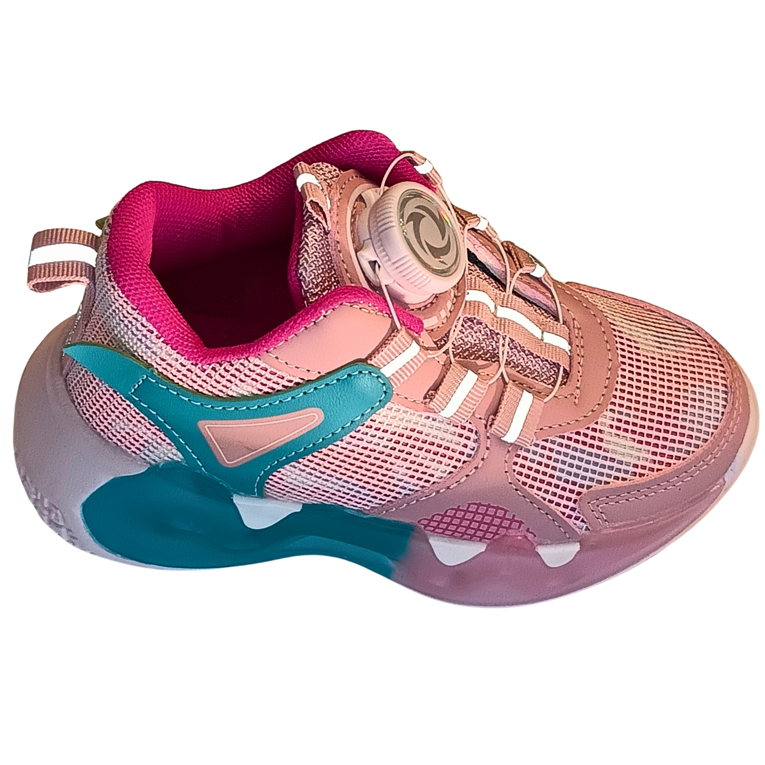 Bubblegum Pink Twist-Lace LED Trainer