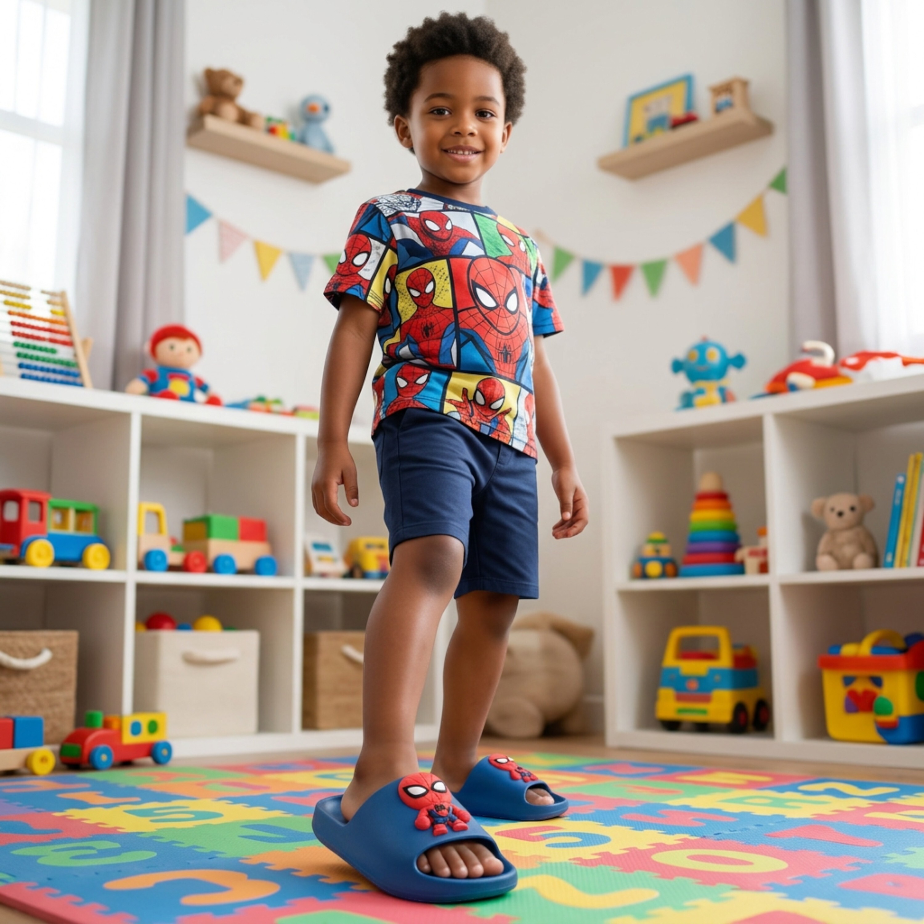 Spiderman Character Summer Slides Blue