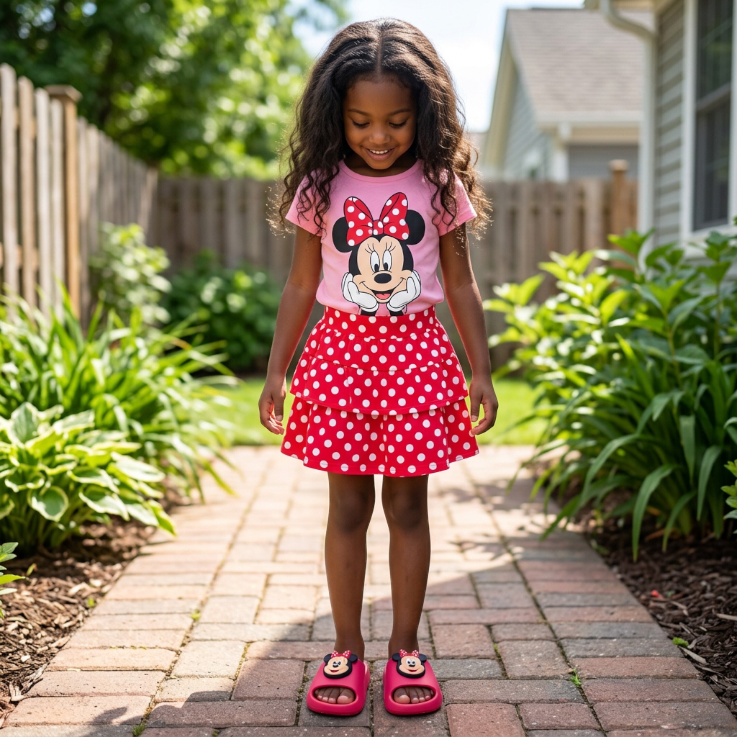 Minnie Mouse Character Summer Sandals Pink