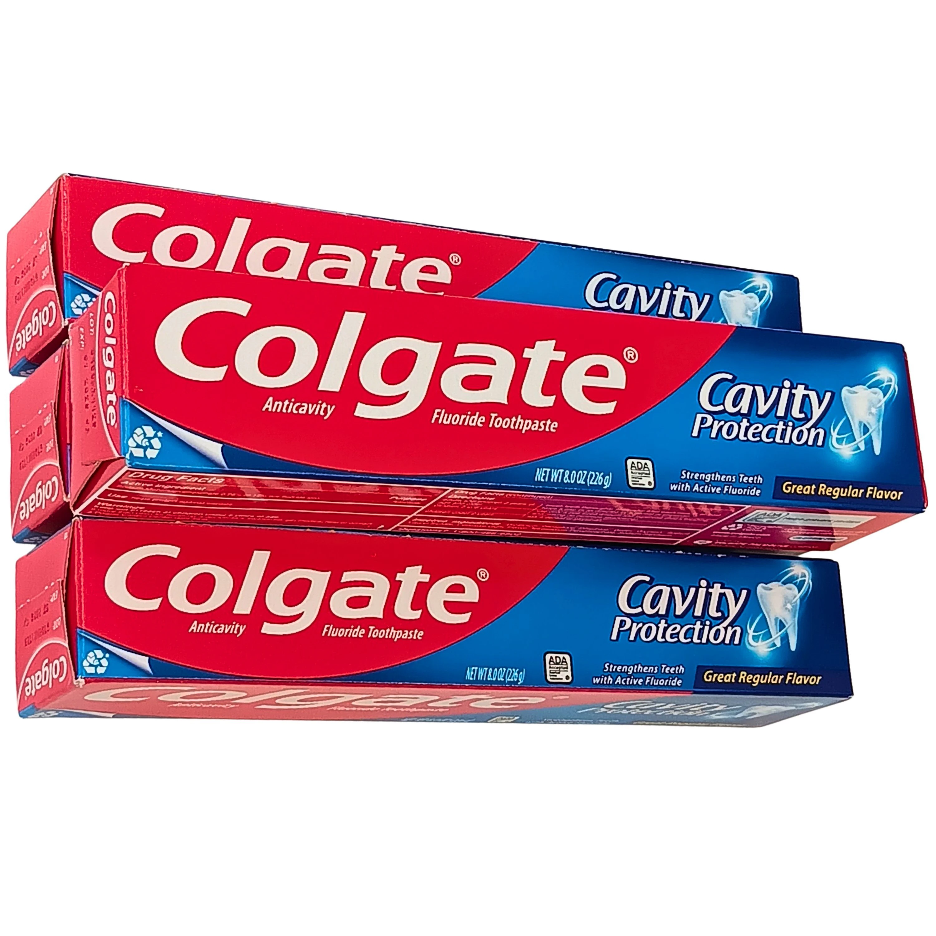 Colgate Cavity Protection Fluoride Toothpaste, Great Regular Flavor, 8 Oz (226g) Tube, 4 Pack