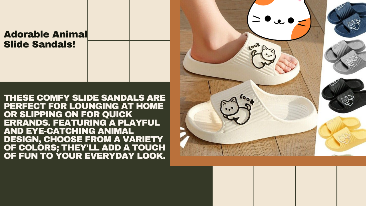 Cute Cat Slippers Summer Girls Home Shoes Bath Thick Platform Non-Slip Sandals
