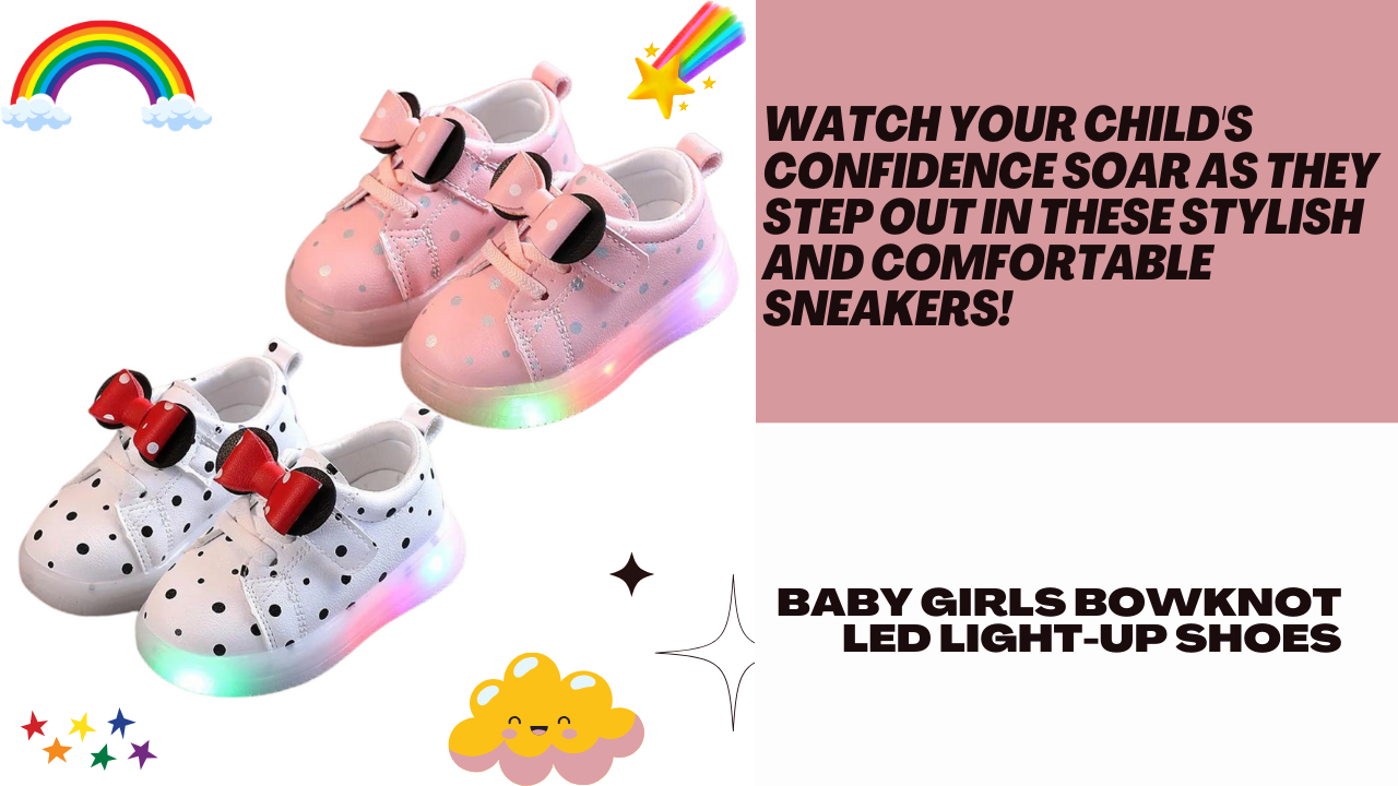 Baby Girls Bowknot LED Light-up Shoes