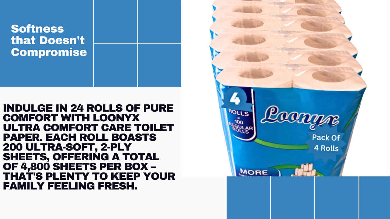 Loonyx Bulk Bath Toilet Tissue 24 Rolls